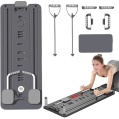 Pilates-Reformer-Set, zusammenklappbar, tragbar, multifunktional, mit Gummibändern, für Rücken, Bauchmuskeln und Körper