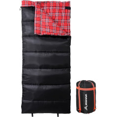 BISINNA Cotton Flannel Sleeping Bag for Adults, Camping Sleeping Bag, 3 Season Envelope Sleeper with 2.2/1.5 kg Filling for Hiking, Backpacking