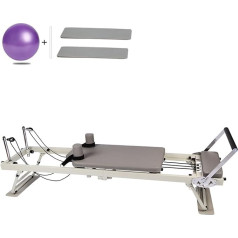 Pilates Reformer Machine for Home Workouts - Multi-Purpose Foldable Board with Yoga Ball for Pilates Exercises at Home