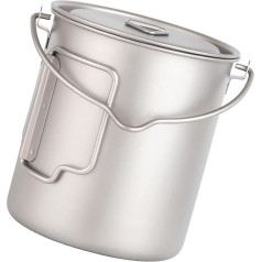 LIbgiubhy Portables Compacts Camping Cup Töpfe Mit Spork Storage Bag Outdoor Kochausrüstung Für Rucksacktouristen