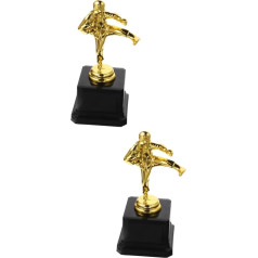 SWAYVES 2 Stück Taekwondo-Trophäe, Zeremonie-Preistrophäe,Winnertrophäe, Preise, Statuen, Anerkennung, Plastiktrophäenmodell