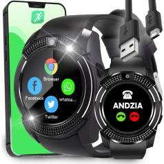 Retoo Viedpulkstenis daudzfunkcionāls SIM kartes pulkstenis ar BT microSD kameru