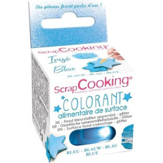 ScrapCooking - Blue Glitter Paint - Edible Powder Food Colouring - For Pastries, Cookies, Macaroons, Chocolate & Sugar Paste - 4078
