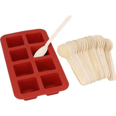 La Cafetiere Silicone Mould for Hot Chocolate Popsicles, Red