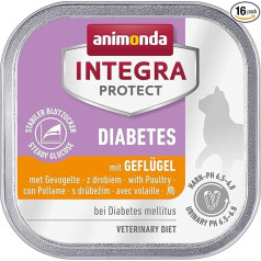 animonda Integra Protect Diabetes Cat Diet Cat Food Diet for Diabetes Mellitus, Various Varieties and Sizes, Wet Feed, Poultry
