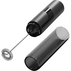 Frother Wand - Coffee Mixer with Lid, Portable Multifunctional Electric Whisk for Hot Chocolate, Matcha Tea, Protein Shake, Kitchen, Home, Cafe