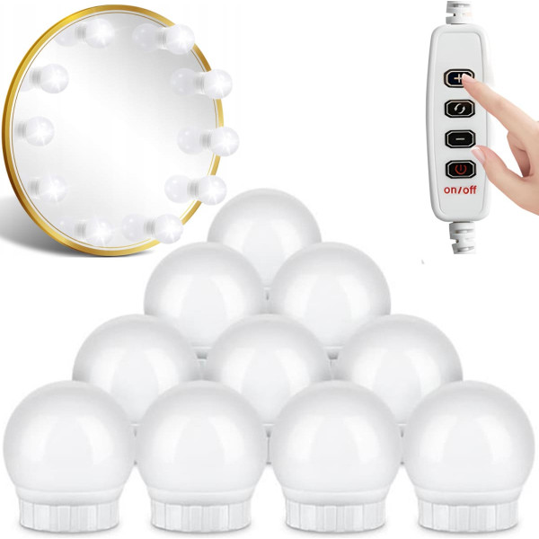 Retoo LED spuldzes apgaismojums tualetes galdiņa spogulim 10 līmeņi 2 m