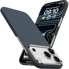 BENKS ArmorTint Case for iPhone 17 Pro Max, Ultra Thin Mobile Phone Case Made of Kevlar Aramid Fibre, Compatible with Magsafe, Magnetic Protective Case 17 Pro Max, Starlight Blue