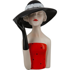 GILDE 37195 Decorative Sculpture Figurine Lady with Black Hat Decoration and Gift Height 29.5 cm