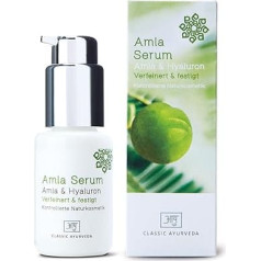 Classic Ayurveda - Organic Amla Serum - Natural Cosmetics - 30 ml - Antioxidant Amla with Botanical Hyaluronic and Turmeric Root for Intense Moisture