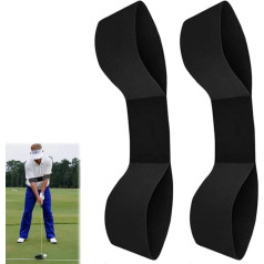 Azlanway Golfschwung-Trainingshilfe, 2 Stück, Golf-Verbindungsband, elastisches Haltungskorrekturband, verbessert die Schwungmechanik, Muskelgedächtnis für Anfänger, Männer und Frauen