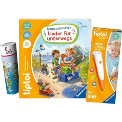 tiptoi Ravensburger My Most Beautiful Songs on the Go (Children's Book, Children's Songs) + 00110 tiptoi Pen, Educational Toy for Children