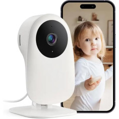 nooie 2K Baby Monitor WiFi Baby Monitor with Night Vision, Intelligent Baby Camera, Motion / Noise Detection, 2-Way Indoor Audio Camera, Works with Alexa, App Control,