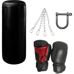 4 FT Filled Punch Bag, Kick Boxing, With hanging Chain Bag Mitts