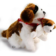 Saint Bernard Mama Frieda with Baby Plush Dog Set Plush Toy Cuddly Toy Plush Dog