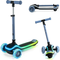Kinderkraft RAKET Scooter for Children from 1 Year to 50 kg, LED Wheels, Height-Adjustable Handlebar, Modern Design