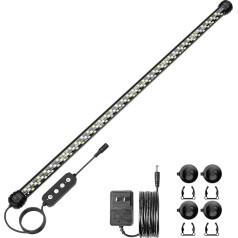 Seaoura LED Aquarium Light with Timer, Underwater Aquarium Light for Fish Tank, Fish Tank Light with Auto On/Off, 3 Lighting Modes, Adjustable Brightness (22.4
