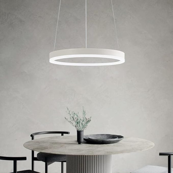 STARRYOL Modern Pendant Light LED Pendant Light Adjustable White 20 W for Living Room Dining Room Bedroom