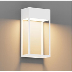 Klighten LED 24 W Outdoor Wall Light, 3000 K Warm White Outdoor Lamp, IP65 Wall Lights Outdoor/Indoor, Aluminium Wall Lamp, Modern Outdoor Light, Outdoor Light for Garden, Patio, Entrance, White, 1545