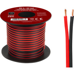 73-342# Skaļruņu kabelis 2x0,50 mm melns/arkans 25 m