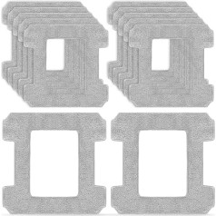Pack of 12 Cleaning Pad Replacement Parts for Ecovacs Winbot W2 Omni / W2 / W1 Pro / W1 Window Cleaning Robots, Washable Microfibre Wipes Effectively Clean Stains and Dust from Windows