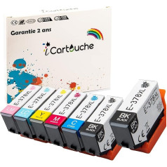 icartouche 7 Compatible Ink Cartridges for Epson 378XL 378 XL for Epson Expression Photo XP-8500 XP-8505 XP-8600 XP-8605 XP-8700 (2BK / 1C / 1M / 1Y / 1LC / 1LM)