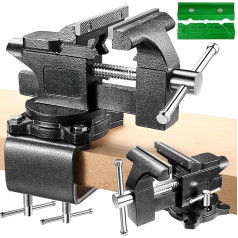 Bench Vice Rotatable 270° 150 mm Span 2-in-1 Multi-Purpose High Performance Vice with Multifunctional Soft Jaws