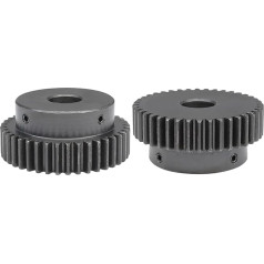 FPJQOBJC Stirnradgetriebe 1,5M-44T Zähneabstand 4,71mm Bohrung 8-28mm Härte Motorgetriebe SC45 Kohlenstoffstahl Schwärzung 1,5M 44Teeth 44T(44T (Keyway Hole),10 mm)