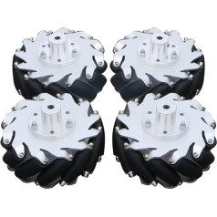 Zuyejuu 4pcs/Set 4 0kg. Large Load 100mm 4 Inch Mekanum Wheel Robot Omnidirectional Wheels (Color : 4pcs D6mm)