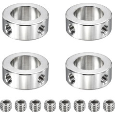 sourcing map Edelstahl-Schaftmanschette, 25 mm Innendurchmesser, 40 mm Außendurchmesser, 16 mm Dicke, Doppellochbohrung, Wellen-Verriegelungsmanschetten für Getriebemontage, Werkzeugmaschinen, 2 Stück