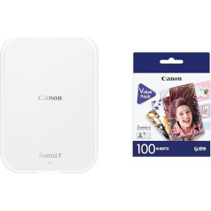 Canon Zoemini 2 Mini Photo Printer Mobile Portable Travel Pocket & ZP-2030 Original Zinc Photo Paper 100 Sheets for Zoemini Instant Camera