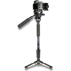Yunteng VCT-288 Black Metal Monopod for Photography and Video with Rotating Base for DSLR, 1.48m Max Height, 3kg Load Capacity