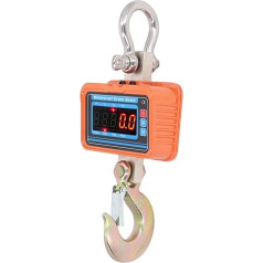 Digital Crane Scale, Fishing Scale, High Precision 4400 Lb/2000 kg LED Display Hanging Scale with Wireless Remote Control for Factories, Warehouses and Yards (EU Plug AC100-240V 50