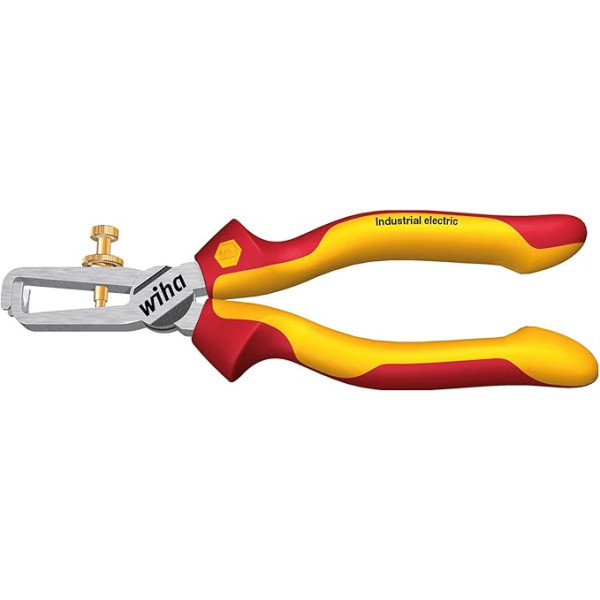 Wiha Z55016009 Industrial Cable Strippers Electric (36711) – Stückgeprüft Strong and Sturdy Electrician's Pliers VDE-Tested 160 mm
