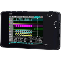 Logic Analyzer, 2.8 Inch Oscilloscope Digtial Logical Analyzer La104 USB Mini 4 Channels 100 MHz Maximum Sample Rate Built-in 8 MB Flash Memory, Many Analogue
