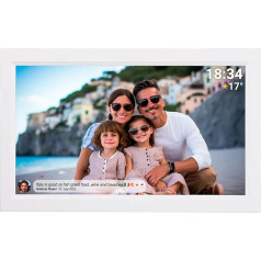 Denver PFF-1503WMK2 Digital Wi-Fi Picture Frame - 15.6 Inch Full HD IPS Touch Screen, Integrated FRAMEO Software, Wireless Sharing, Automatic Night Shut-Off, White