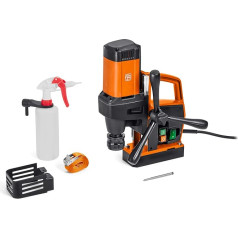 FEIN Eco Magnetic Core Drill KBE 32 QW 1-Speed for Drill Bits, Extremely Small and Lightweight, Max. Drilling Diameter HM/HSS: 32 mm, Core Drill Holder: 3/4 Inch Weldon, Max. Drilling Depth 50 mm