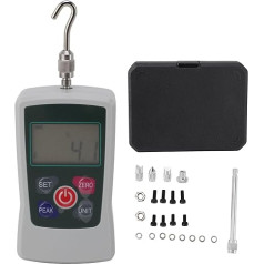 Klanata Digital Force, 30–300 N Push-Pull-Tester mit 6 Vorrichtungsköpfen, tragbarer Spannungsprüfer aus Aluminiumlegierung mit Batteriebetrieb, Dynamometer-Druckprüfer für