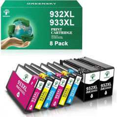 GREENSKY 932XL 933XL Printer Cartridges Compatible with HP 933XL Multipack for HP OfficeJet 6600 Cartridges, 932 XL 933 XL for HP OfficeJet 6700 Cartridges 7510 7612 7110 7610 6110 (Pack of 8)