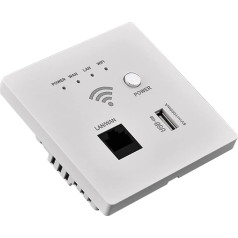 Irfora WLAN Router for Wall Installation - 300M AP Access Point with USB Charging Socket and WPS Encryption