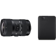 Sigma 18-35 mm F1.8 DC HSM Art Lens for Canon EF Lens Bayonet & WD Elements Portable External Hard Drive 5 TB
