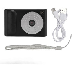 4K Digital Camera, 48 MP, 16x Digital Zoom, Auto Focus Compact Camera, Pocket Vlogging Micro SLR Camera, Compact Small Camera for Travel Photography Vlogging (BLACK)