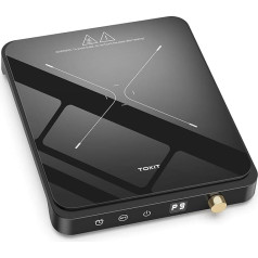 Camping Induction Hob 1 Plate, 2000 W Induction Hob Mobile 9 Temperature Levels and 9 Power Settings, 26 cm Hob Induction Camping with 3-Hour Timer, Safety Lock (M2)