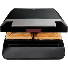 Russell Hobbs Sandwich Maker [Durable Non-Stick Plates] Sandwich Toaster Easy Clean (Quick Heating, BPA-Free, Easy Cleaning, Space-Saving Storage) 26800-56