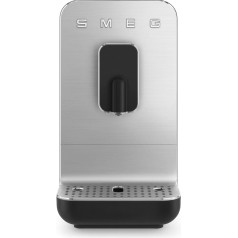 Smeg, BCC11BLMEU Automatic Espresso Machine, Integrated Coffee Grinder, Thermoblock System, 1.4 L Water Tank, Removable Drip Drawer, Compact Size, 1350W, Black