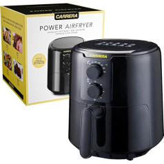 CARRERA Hot Air Fryer [4.2L Capacity] Small Hot Air Fryer - Air Cooker Small - Mini Aircooker - Electric Hot Air Fryer - 1300W