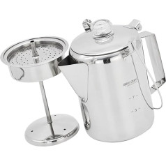 BUBEFSKD Scharnier Deckel Kaffee Perkolator Edelstahl Clear Knob Herstellertöpfe Für Lagerfeuer Und Herd Top Brewing Edelstahl Kaffee Percolator