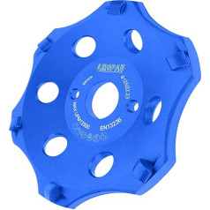 PKD PCD Diamond Cup Wheel 125 mm, Diamond Cup Wheel Grinding Wheel for Angle Grinder, Diamond Grinder for Tile Adhesive, Colour Coating, Angle Grinder Grinding Pot, 6 Segments