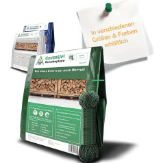 CoverUp! Green Tarpaulin - 120 g/m2 Cord Tarpaulin with Eyelets for Garden Furniture, Pools, Cars - Waterproof & Tear-proof Protective Truck Cover