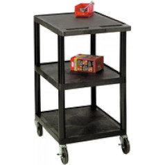 GPC GI341L 3 Shelf Service Trolley, Black